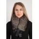 Silver fox fur collar, neck warmer